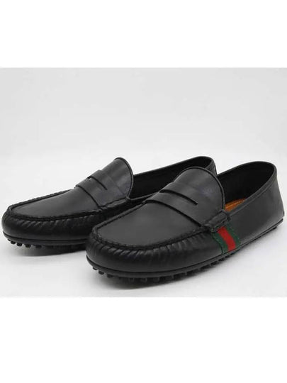 Men's Web Driving Loafers Black - GUCCI - BALAAN 2