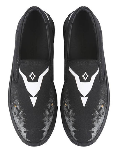 EM9003 Men's WOLF RACE Black Slipons - MARCELO BURLON - BALAAN 2