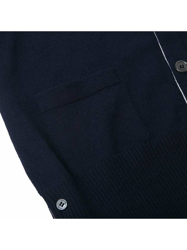 Men's Diagonal Classic Cashmere Cardigan Navy - THOM BROWNE - BALAAN 9