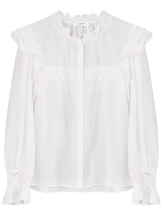 Isabel Marant GILATEDY Blouse HT2375 039E 20WH WHITE IMA232wh - ISABEL MARANT - BALAAN 1