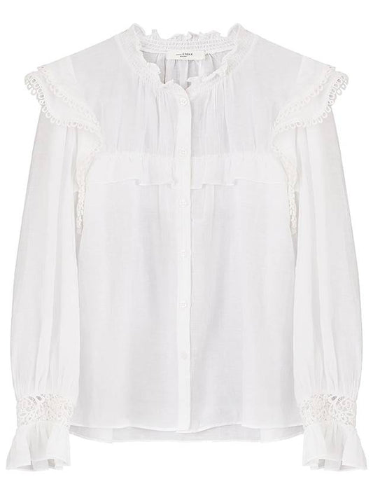 Isabel Marant GILATEDY Blouse HT2375 039E 20WH WHITE IMA232wh - ISABEL MARANT - BALAAN 1