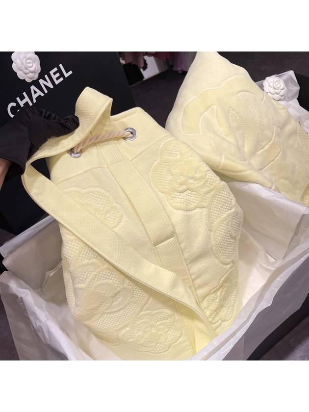 Backpack Nylon Beach Towel Backpack Ivory Large - CHANEL - BALAAN 7