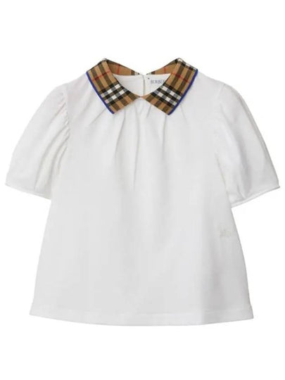 Kids Vintage Check Collar Blouse White - BURBERRY - BALAAN 2