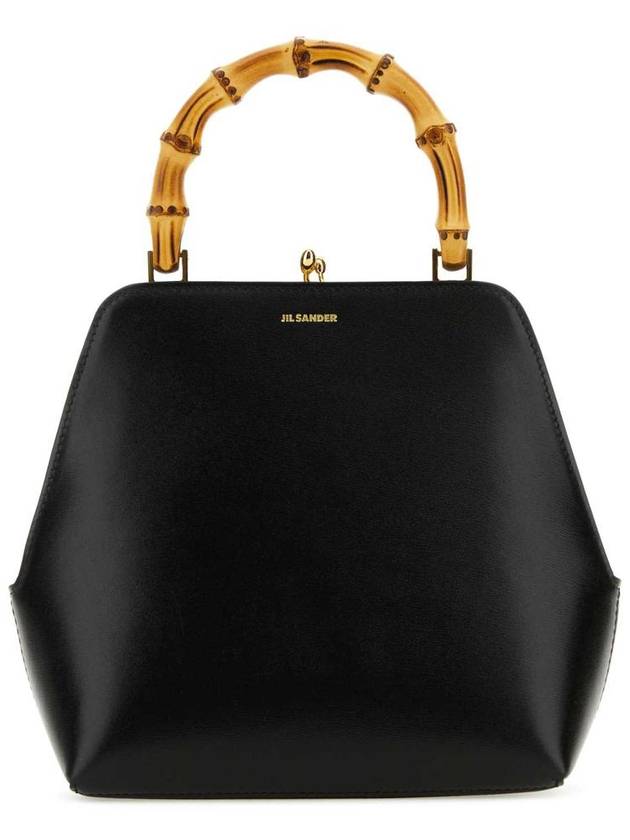 Goji Frame Square Calf Leather Tote Bag Black - JIL SANDER - BALAAN 2