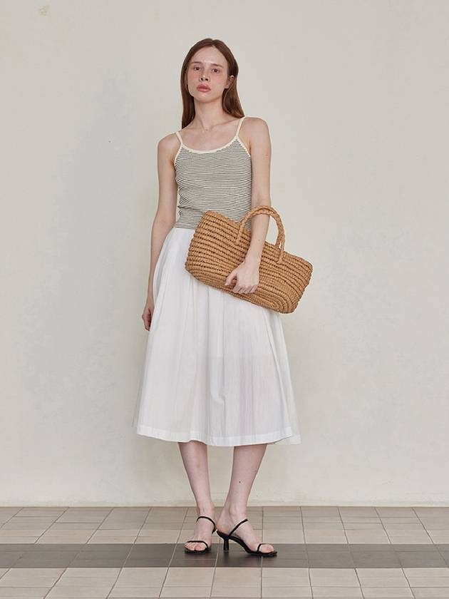 Pleated Banding Long Skirt White - LESEIZIEME - BALAAN 2