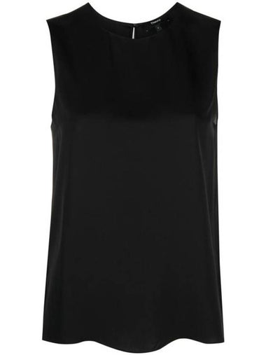 Silk Georgette Sleeveless Black - THEORY - BALAAN 1