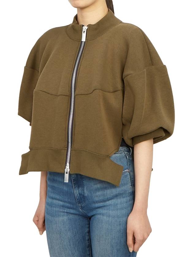 Sponge Sweat Blouson Jacket Olive - SACAI - BALAAN 6