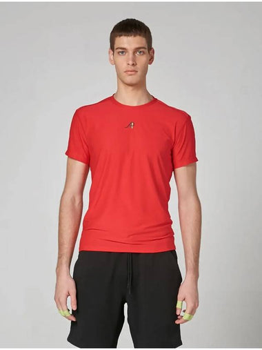 Crew Neck Short Sleeve T-shirt Red - ATHPLATFORM - BALAAN 1