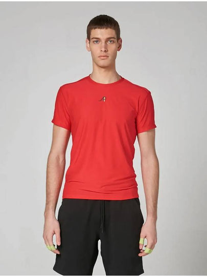 Crew Neck Short Sleeve T-shirt Red - ATHPLATFORM - BALAAN 2