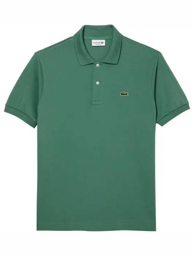 Men's Logo Classic Fit Cotton Short Sleeve Polo Shirt Khaki Green - LACOSTE - BALAAN 2