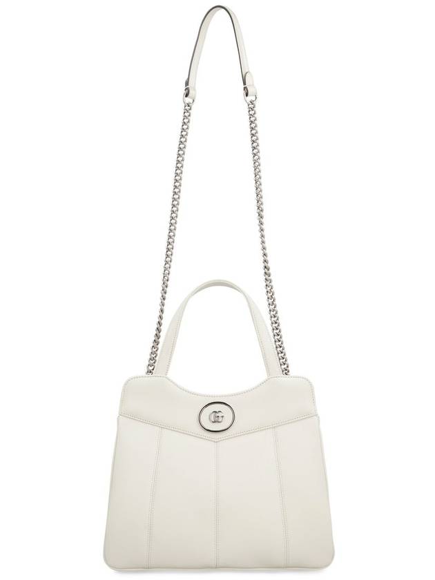 Petite GG Leather Tote Bag White - GUCCI - BALAAN 5