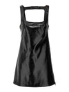 Re-Edition V-Line Vinyl Short Dress Black - COURREGES - BALAAN 2