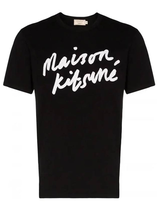 handwriting classic short sleeve t-shirt black - MAISON KITSUNE - BALAAN.