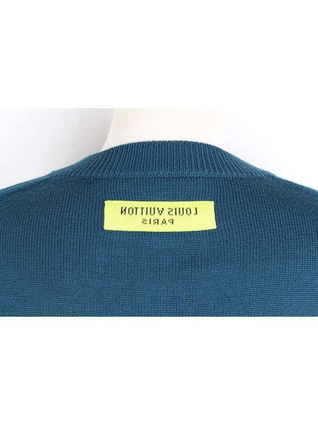 Signature LV Logo Knit Navy XL - LOUIS VUITTON - BALAAN 8