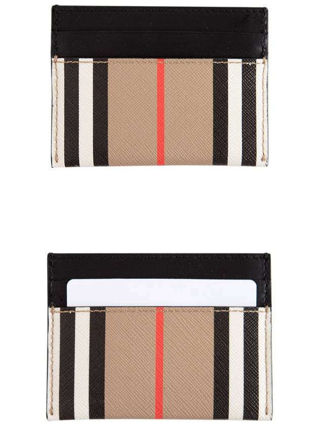 Sandon Icon Stripe Card Wallet Beige Black - BURBERRY - BALAAN 4