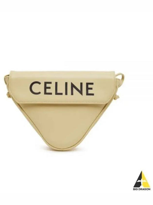 Logo Leather Triangle Cross Bag Pale Yellow - CELINE - BALAAN 2