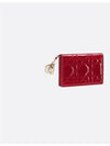 Lady Cannage Patent Calfskin Flap Card Wallet Red - DIOR - BALAAN 3