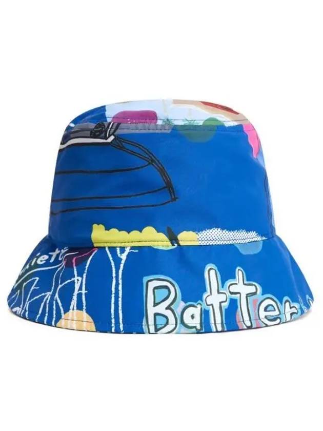 Golf RW Printed Bucket Hat Blue - J.LINDEBERG - BALAAN 2