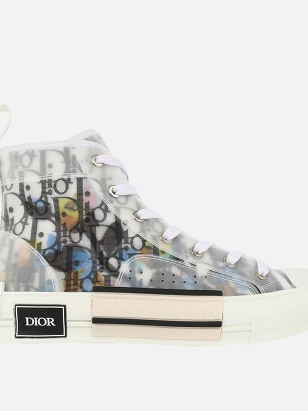 Oblique Canvas High Top Sneakers - DIOR - BALAAN 4