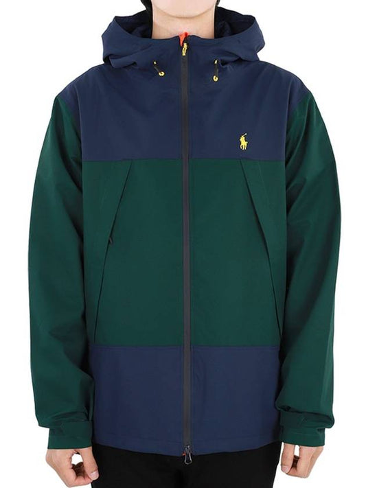 Polo men s hooded bomber jacket green navy 710917315 001 - RALPH LAUREN - BALAAN 2