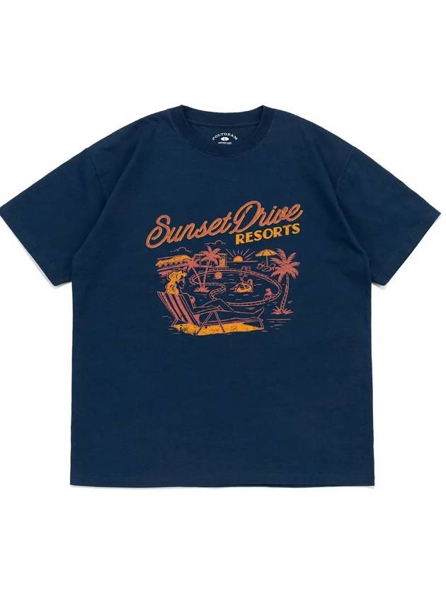 SUNSET RESORTS T SHIRTS DARK BLUE - POLYGRAM - BALAAN 3