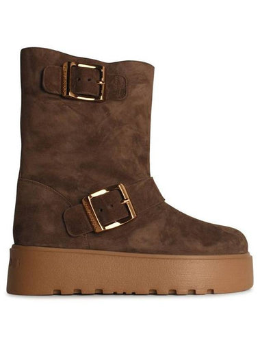 Casadei 'Ale' Brown Suede Blend Ankle Boots - CASADEI - BALAAN 1