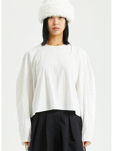 Raglan Ribbon Blouse White - RAWMANTICS - BALAAN 1