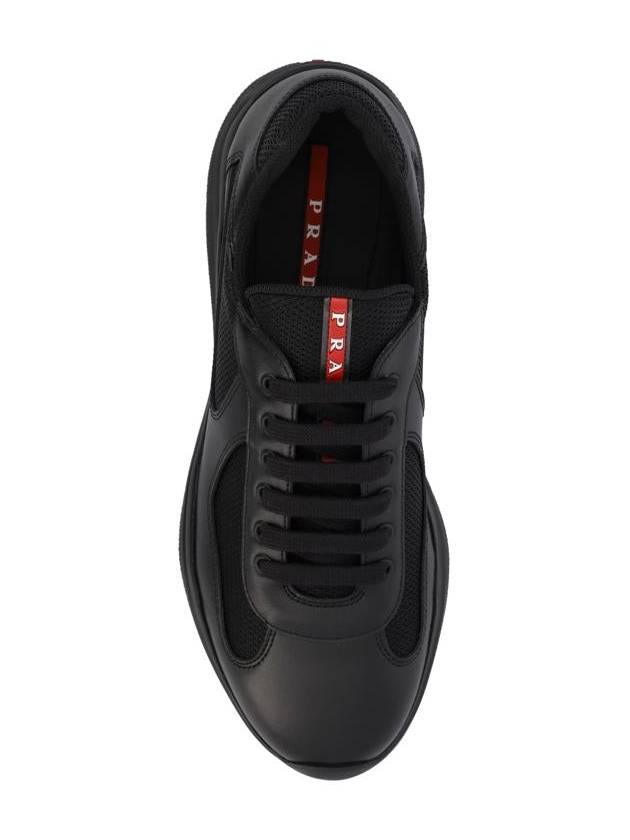 America's Cup Leather Low Top Sneakers Black - PRADA - BALAAN 5