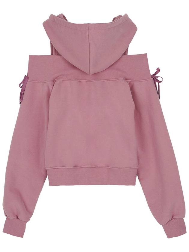 Offshoulder hooded zipup indie pink - HIGH SCHOOL DISCO - BALAAN 3