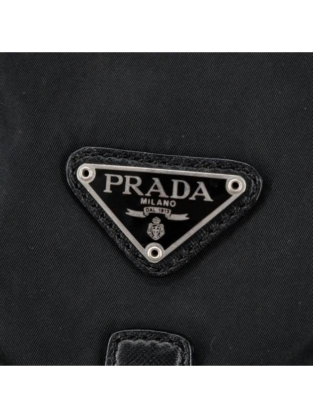 Triangular logo nylon backpack black - PRADA - BALAAN 4