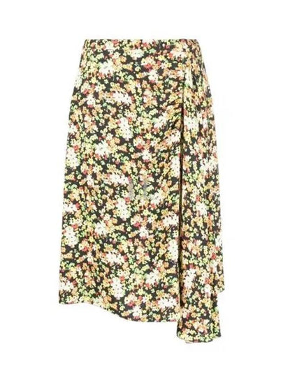 Lovers Prairie Print A-Line Skirt Black - MARNI - BALAAN 2