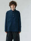 PEACH TWILL PULLOVER BUTTON DOWN SHIRT VER2 NAVY - KINDS - BALAAN 6