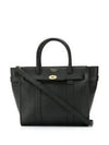 Bayswater Zipped Mini Classic Grain Tote Bag Black - MULBERRY - BALAAN 2