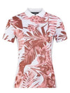 Women's Evelina Print Polo Shirt Pink - J.LINDEBERG - BALAAN 2