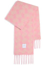 Logo Patch Alpaca Scarf Pink - PATOU - BALAAN 1