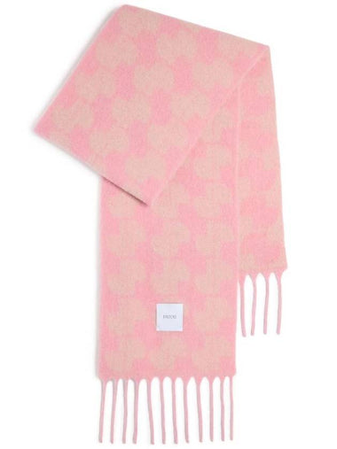 Logo Patch Alpaca Scarf Pink - PATOU - BALAAN 1