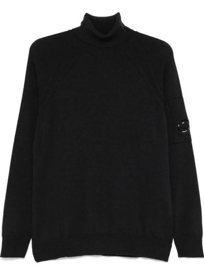 Extra Fine Merino Wool Turtleneck Black - CP COMPANY - BALAAN 2