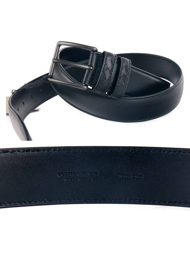 Plain Leather Belt Black - BOTTEGA VENETA - BALAAN 4