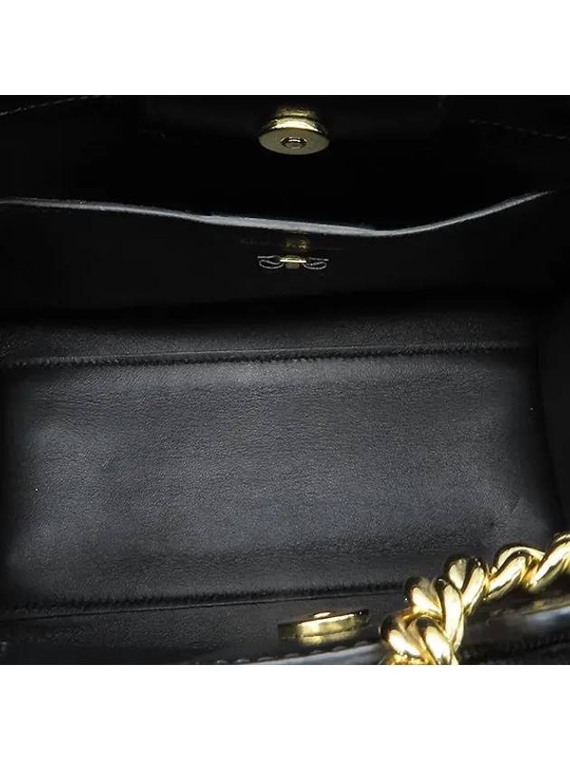 Ferragamo 21 I290 Black Leather Gold Metal New Vara Decorated Top Handle M Size Tote Bag Shoulder Strap 2WAY - SALVATORE FERRAGAMO - BALAAN 6