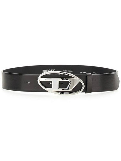 B 1DR D Logo Buckle Leather Belt Black - DIESEL - BALAAN 2