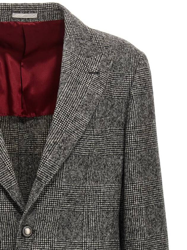 Brunello Cucinelli Check Single-Breasted Blazer - BRUNELLO CUCINELLI - BALAAN 3