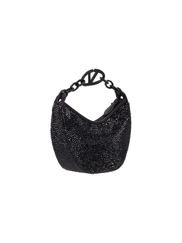 MINI HOBO VLOGO MOON BAG WITH RHINESTONE - VALENTINO - BALAAN 2