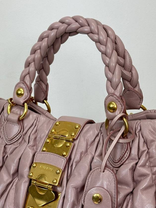 Indie Pink Matrasse Large Hobo Shoulder Bag 3VMIB31561 - MIU MIU - BALAAN 6