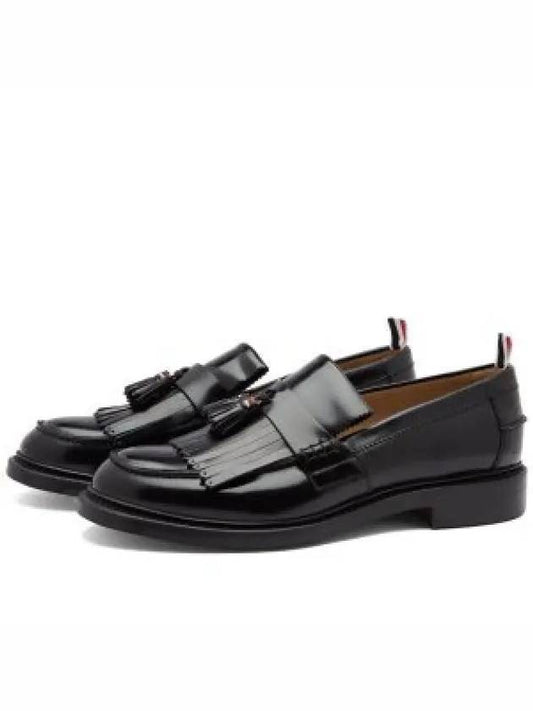 Spazzolato Goodyear Sole Tassel Kilt Leather Loafer Black - THOM BROWNE - BALAAN 2