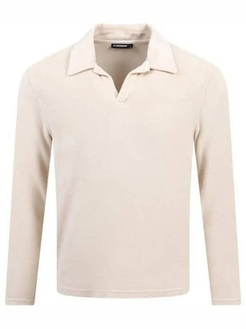 Thomas Terry Long Sleeve Polo Shirt Moonbeam - J.LINDEBERG - BALAAN 1