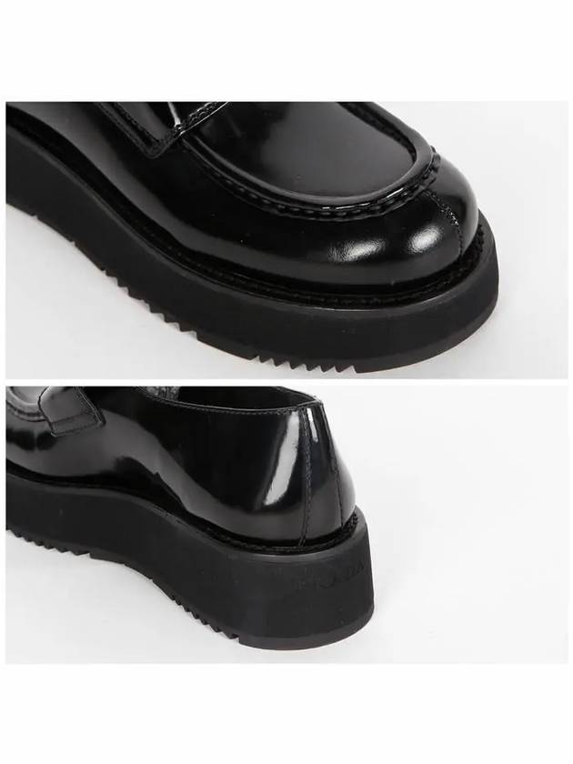 Brushed Leather Loafers Black - PRADA - BALAAN 6