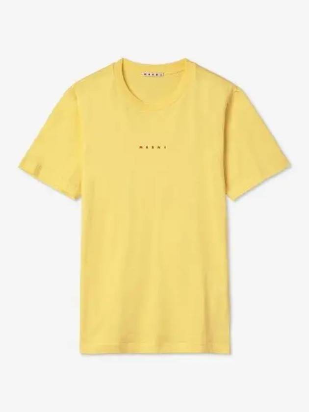 Classic Logo Print Cotton Short Sleeve T-Shirt Lemon - MARNI - BALAAN 2