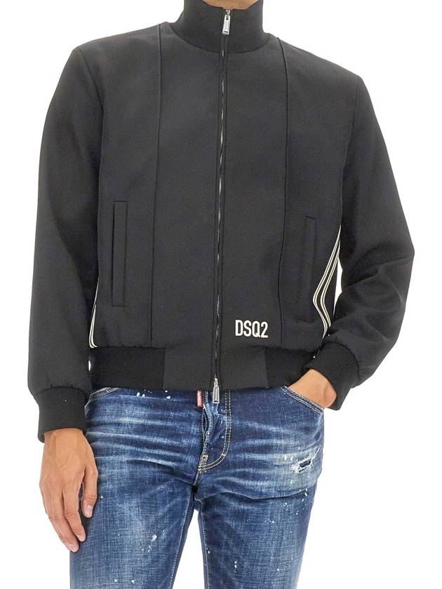 Striped Track Jacket Black - DSQUARED2 - BALAAN 5