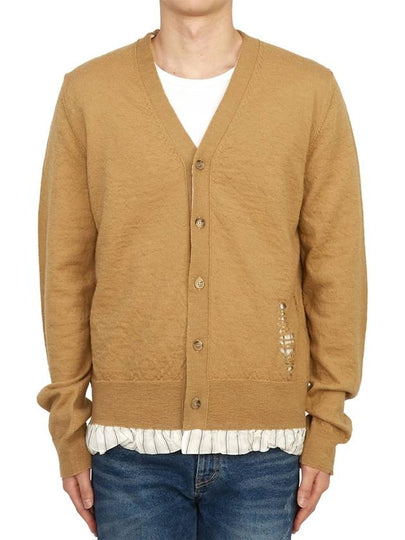 Men's Distressed Cardigan Camel - MAISON MARGIELA - BALAAN 2