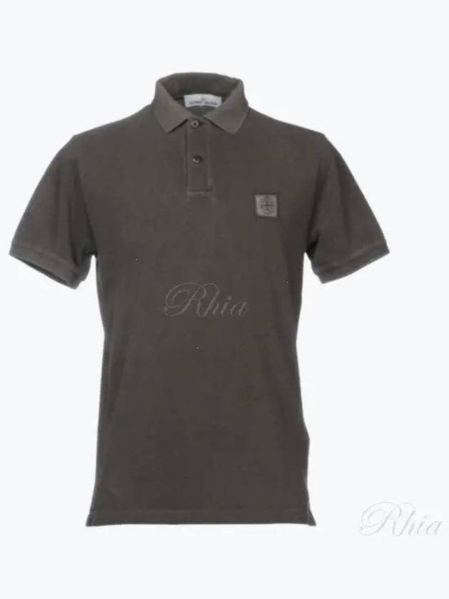 Wappen Cotton Short Sleeve Polo Shirt Charcoal - STONE ISLAND - BALAAN 2